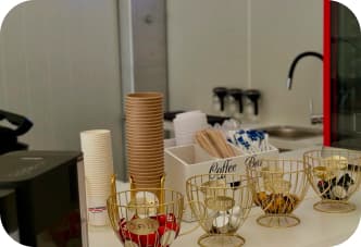 Kącik kawowy dla klientów